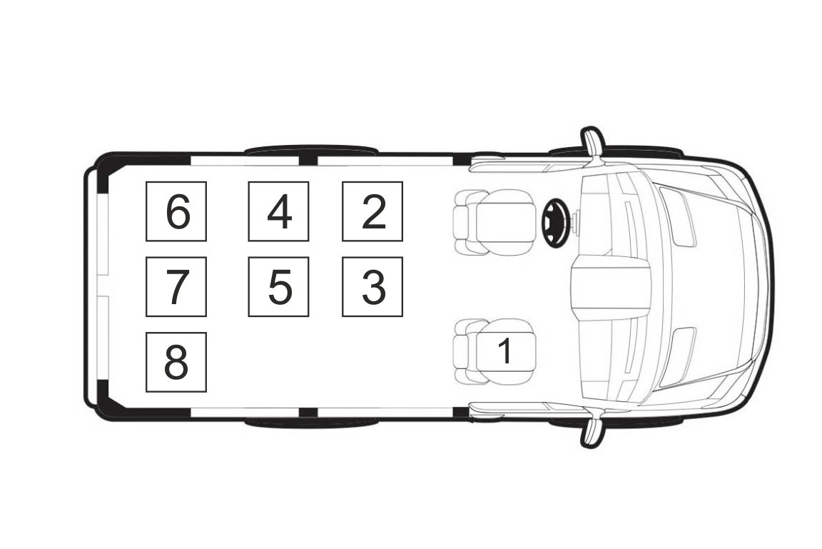 схема пассажирских мест